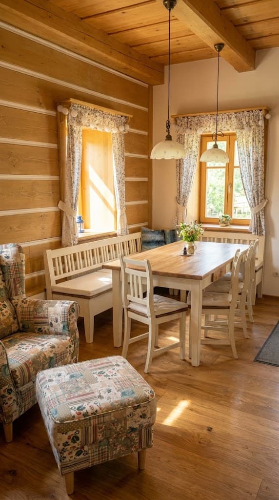 Obývací místnost s kuchyní, vizualizace letního pobytu, vizualizace