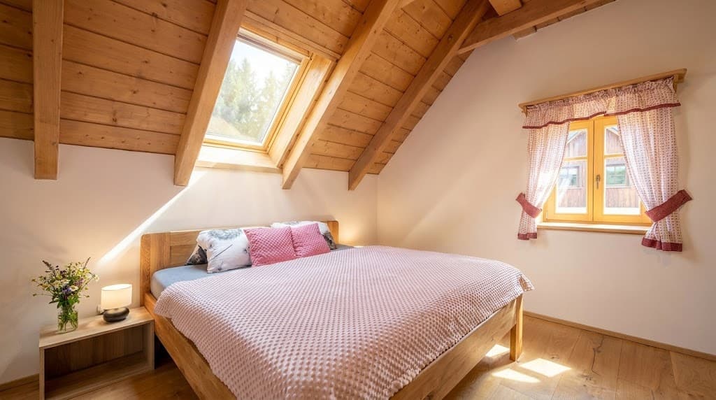 Ložnice, vizualizace letního pobytu, vizualizace