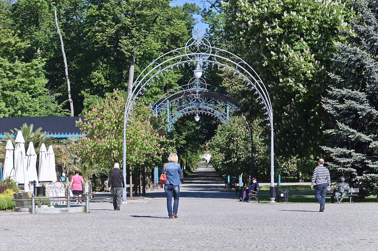 Lázeňský park v Kudowě-Zdroji